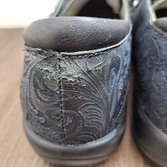 ALEGRIA Joleen Navy Swish Clog. Casual Slip On Floral Shoes Women's Size 10.5M - Picture 5 of 9